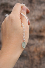 Load image into Gallery viewer, Light Blue Sea Glass Necklace
