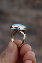 Load image into Gallery viewer, Gold Fill Larimar Ring: size 7.5 (up to 8.5)
