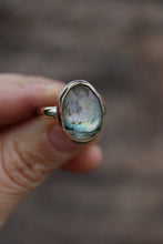 Load image into Gallery viewer, Gold Fill Abalone Ring: size 6 (up to 7)
